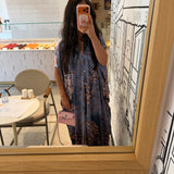 Ensemble à motifs bleue