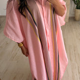 Ensemble chemise longue et pantalon [ rose ]
