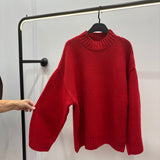 Pull en maille épaisse [ rouge ]