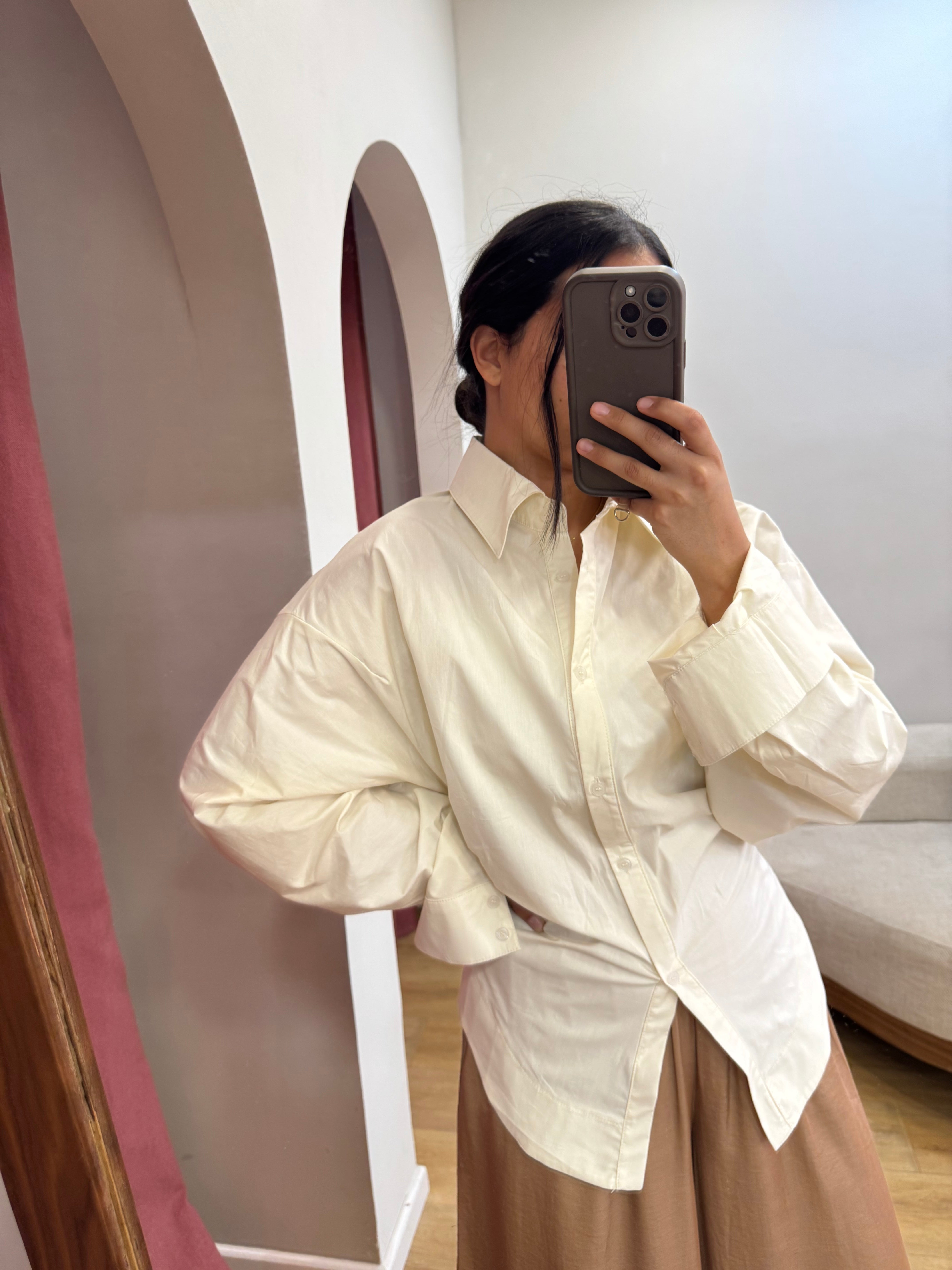 Chemise crème cintrée - Belmiraz