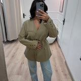 Blazer à nouer [ taupe ]