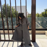 Ensemble chemise longue et pantalon doublé en voile de coton