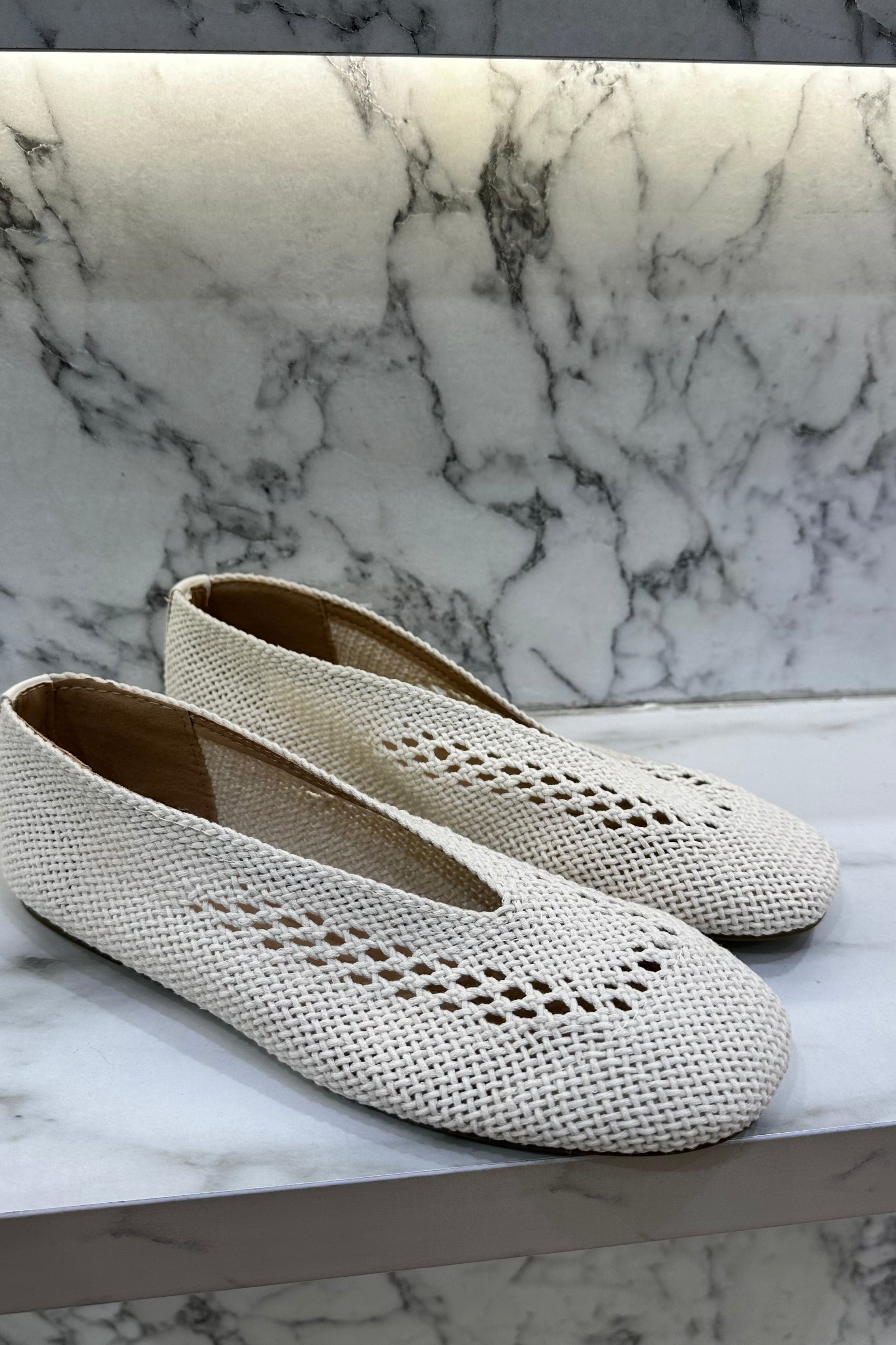 Ballerines tressées beige - Belmiraz