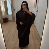 Robe en satin marron