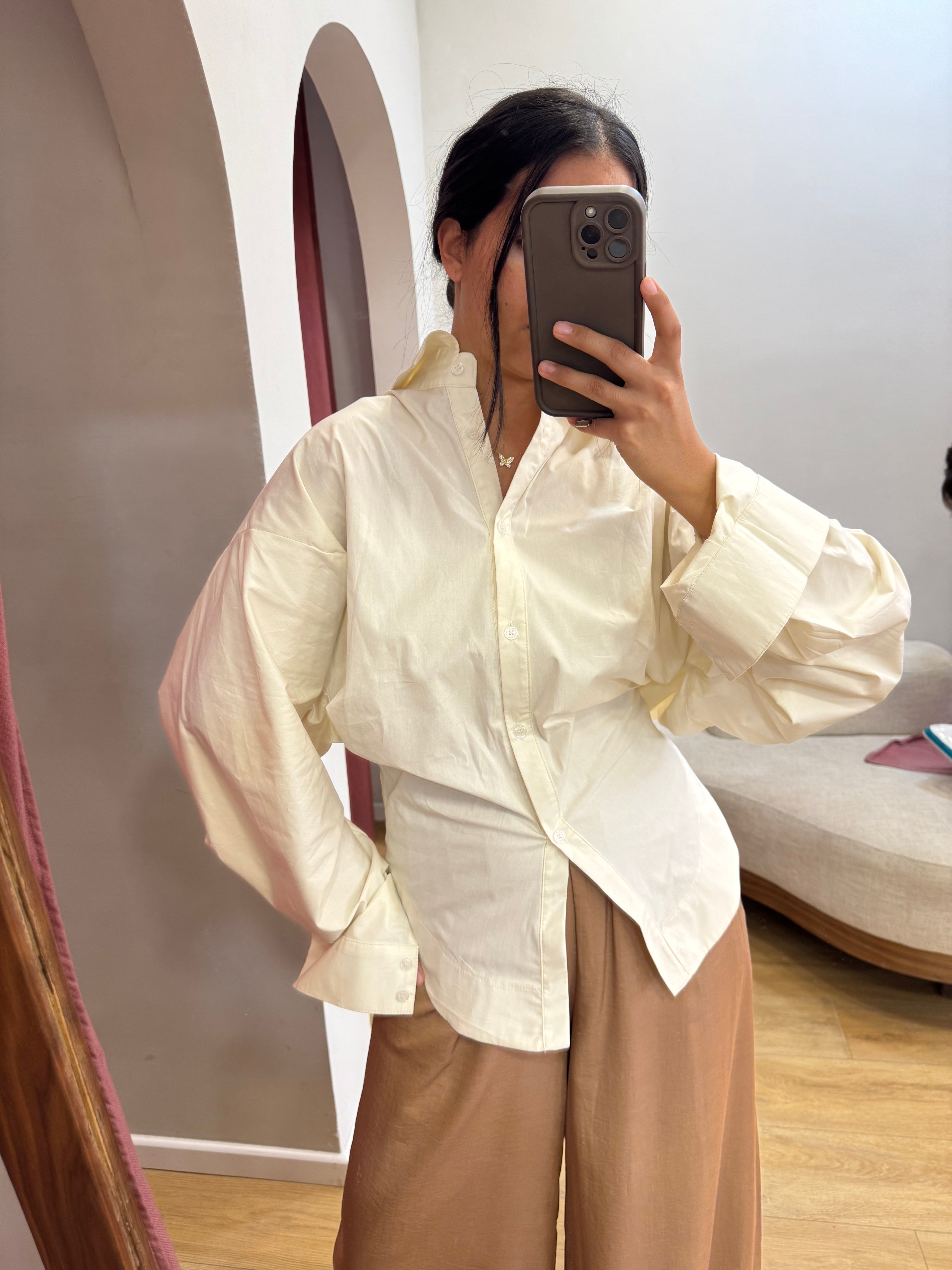 Chemise crème cintrée - Belmiraz