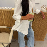 Chemise longue oversize [ blanche ]
