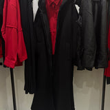 Gilet extra long en polaire [ noir ]
