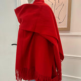 Écharpe en laine & cachemire [ rouge ]