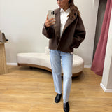Wool and cashmere coat [brown]