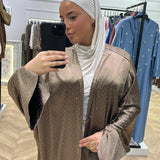 Kimono à strass [ taupe ]