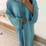 Gandoura brodée bleue [ pré commande ]