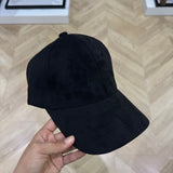 Casquette en velours noir