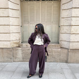 Pantalon Tailleur Alba [ violine ]