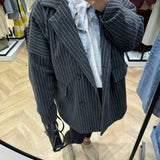 Blazer léger oversize [ gris / bordeau / marron / bleue marine ]