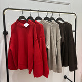 Pull en maille épaisse [ rouge ]