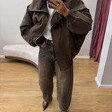 Manteau à col large