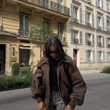 Manteau à col large