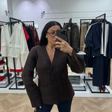 Gilet en maille épaisse [ marron ]