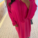 Gandoura broder rose fushia [ pré commande ]