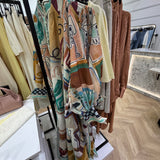 Robe longue imprimée motifs