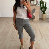 Pantalon capri vichy