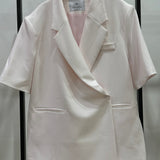 Blazer manches courtes [ rose poudré ]