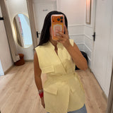 Blazer à ceinture [ jaune ]