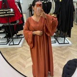 Robe extra longue terracota