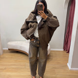 Manteau à col large