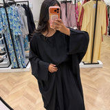Ensemble haut robe et pantalon [ noir ]