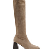 Bottes à talons carré [ taupe ]