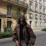 Manteau à col large