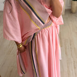 Ensemble chemise longue et pantalon [ rose ]