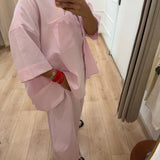 Ensemble chemise et pantalon ballon [ rose ]
