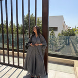 Ensemble chemise longue et pantalon doublé en voile de coton
