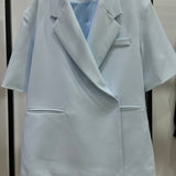 Blazer manches courtes [ bleu bebe ]
