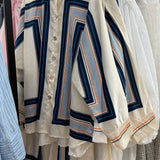Ensemble en satin [ rayures bleue ]