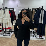 Gilet en maille épaisse [ noir ]