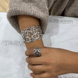 Bague en acier inoxydable argent