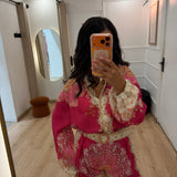 Ensemble chemise et short fushia