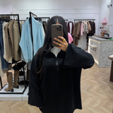 Pull à zip [ noir ]