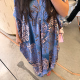 Ensemble à motifs bleue