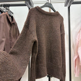 Pull en maille épaisse [ marron ]