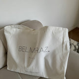 Tote bag en lin blanc [ 57 x 48 ]