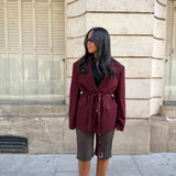 Blazer à ceinture [ Bordeau ]