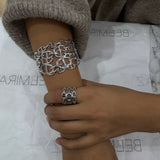 Bague en acier inoxydable argent