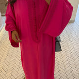 Gandoura broder rose fushia [ pré commande ]