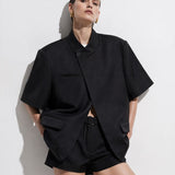 Blazer manches courtes [ noir ]