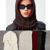 Cagoule [ noir / écru / marron ]