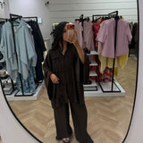 Ensemble à boutons [ marron ]